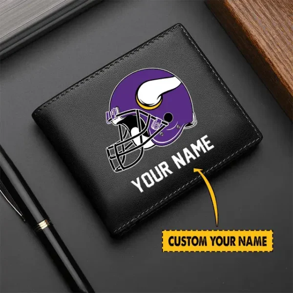 Minnesota Vikings Men Leather Wallet For Fan - Limited Edition