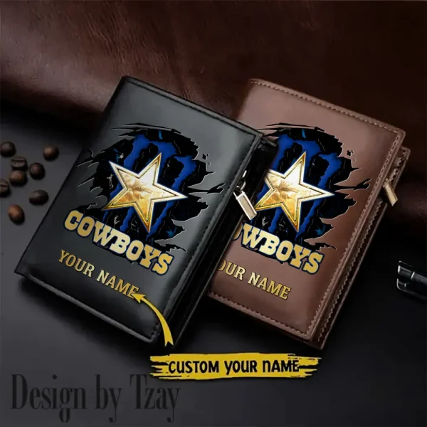 Dallas Cowboys Small Rectangular Leather Wallet Style 2025 SPTLVW395