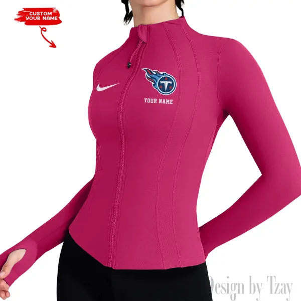 Tennessee Titans Women Athletic Jackets Cottony-Soft Full Zip Slim Fit Workout Running Jacket 2025 SPTWAJ034 - Image 3