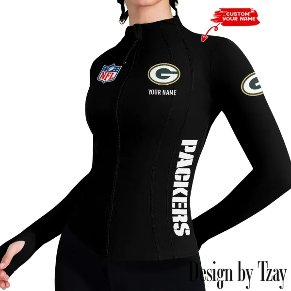 Green Bay Packers Women Athletic Jackets Cottony-Soft Full Zip Slim Fit Workout Running Jacket 2025 SPTWAJ012 - Image 4