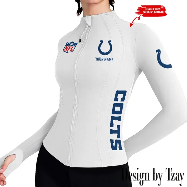 Indianapolis Colts Women Athletic Jackets Cottony-Soft Full Zip Slim Fit Workout Running Jacket 2025 SPTWAJ014 - Image 2