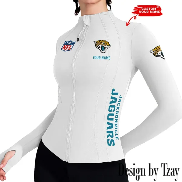Jacksonville Jaguars Women Athletic Jackets Cottony-Soft Full Zip Slim Fit Workout Running Jacket 2025 SPTWAJ015 - Image 3