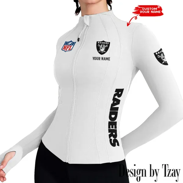 Las Vegas Raiders Women Athletic Jackets Cottony-Soft Full Zip Slim Fit Workout Running Jacket 2025 SPTWAJ017 - Image 4