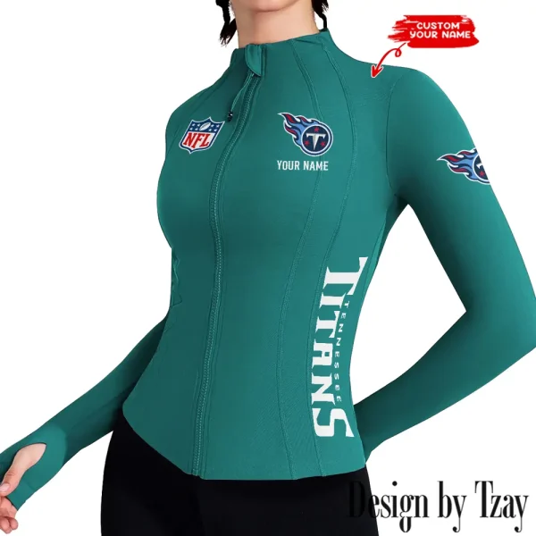 Tennessee Titans Women Athletic Jackets Cottony-Soft Full Zip Slim Fit Workout Running Jacket 2025 SPTWAJ031 - Image 4