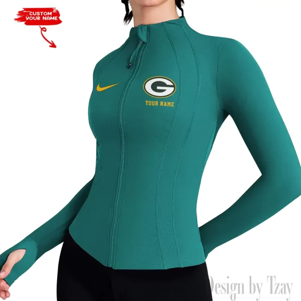 Green Bay Packers Women Athletic Jackets Cottony-Soft Full Zip Slim Fit Workout Running Jacket 2025 SPTWAJ047 - Image 4
