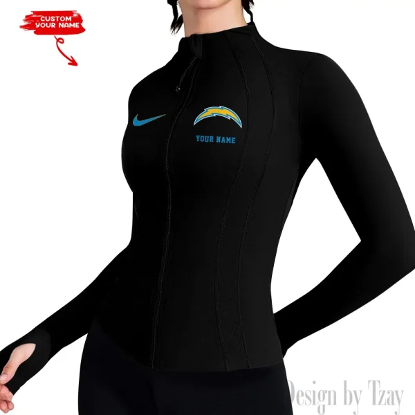 Los Angeles Chargers Women Athletic Jackets Cottony-Soft Full Zip Slim Fit Workout Running Jacket 2025 SPTWAJ053