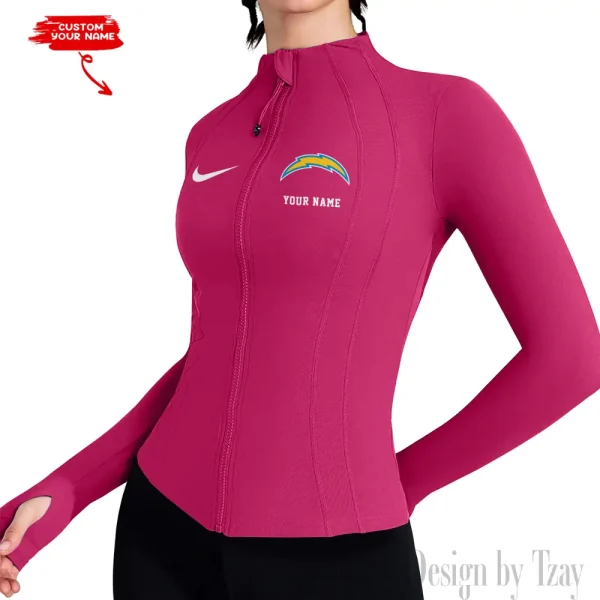 Los Angeles Chargers Women Athletic Jackets Cottony-Soft Full Zip Slim Fit Workout Running Jacket 2025 SPTWAJ053 - Image 2