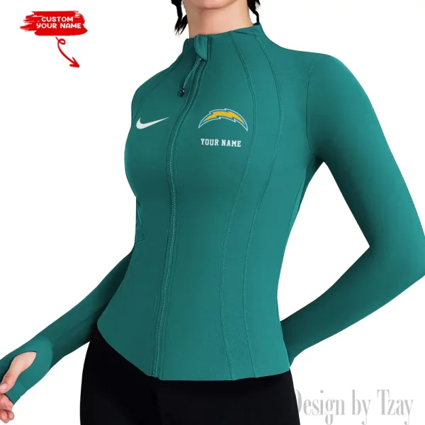 Los Angeles Chargers Women Athletic Jackets Cottony-Soft Full Zip Slim Fit Workout Running Jacket 2025 SPTWAJ053 - Image 4