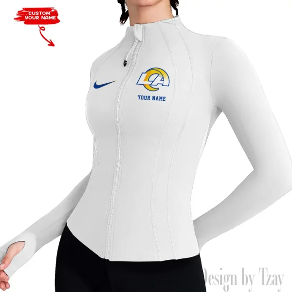 Los Angeles Rams Women Athletic Jackets Cottony-Soft Full Zip Slim Fit Workout Running Jacket 2025 SPTWAJ054