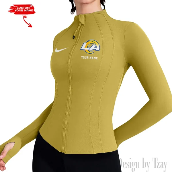 Los Angeles Rams Women Athletic Jackets Cottony-Soft Full Zip Slim Fit Workout Running Jacket 2025 SPTWAJ054 - Image 3