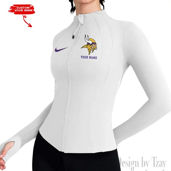 Minnesota Vikings Women Athletic Jackets Cottony-Soft Full Zip Slim Fit Workout Running Jacket 2025 SPTWAJ056 - Image 5