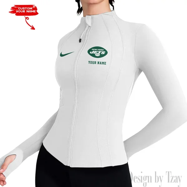 New York Jets Women Athletic Jackets Cottony-Soft Full Zip Slim Fit Workout Running Jacket 2025 SPTWAJ060 - Image 5