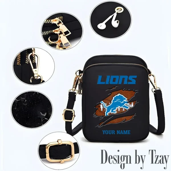 Detroit Lions New Style 2025 Ladies Crossbody Bag With Adjustable Strap S9CBB385 - Image 2