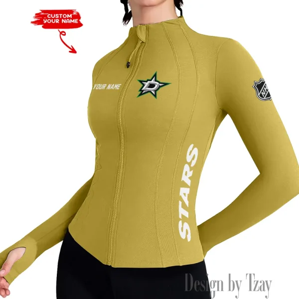 Dallas Stars Women Athletic Jackets Cottony-Soft Full Zip Slim Fit Workout Running Jacket 2025 SPTWAJ073