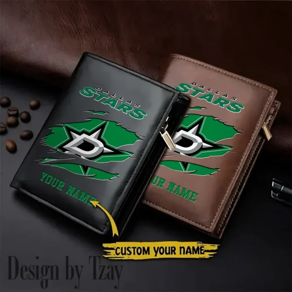 Dallas Stars NHL Small Rectangular Leather Wallet Style 2025 SPTLVW425