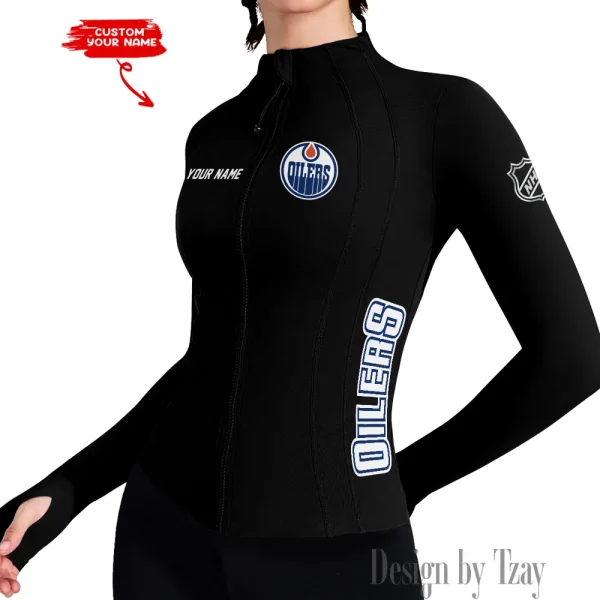 Edmonton Oilers Women Athletic Jackets Cottony-Soft Full Zip Slim Fit Workout Running Jacket 2025 SPTWAJ075 - Image 5