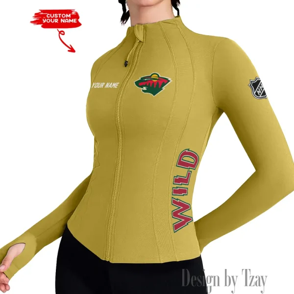 Minnesota Wild Women Athletic Jackets Cottony-Soft Full Zip Slim Fit Workout Running Jacket 2025 SPTWAJ078 - Image 2