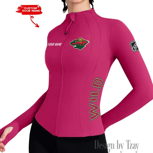 Minnesota Wild Women Athletic Jackets Cottony-Soft Full Zip Slim Fit Workout Running Jacket 2025 SPTWAJ078 - Image 3