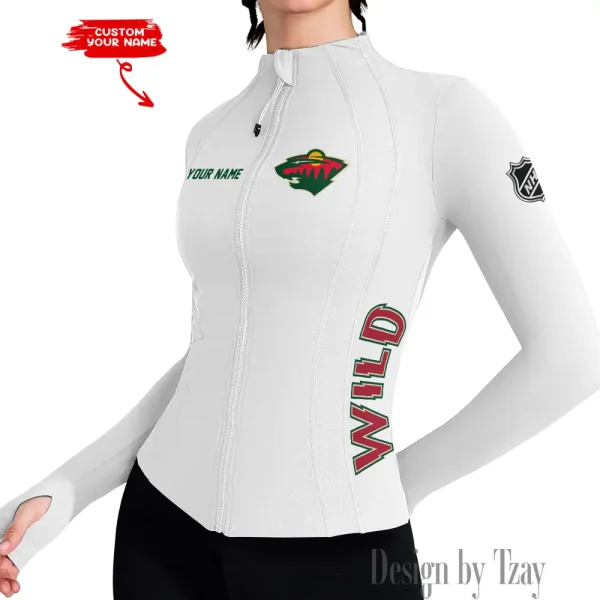 Minnesota Wild Women Athletic Jackets Cottony-Soft Full Zip Slim Fit Workout Running Jacket 2025 SPTWAJ078 - Image 4