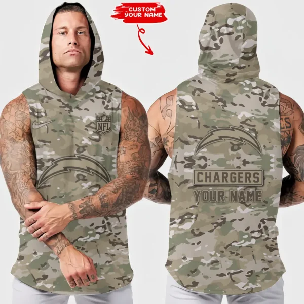 Los Angeles Chargers Sleeveless Pullover Hoodie Trending 2025 AZHTT221