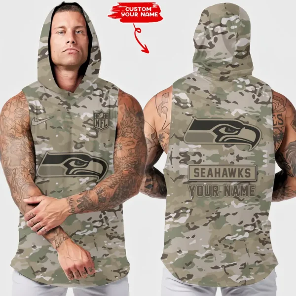 Seattle Seahawks Sleeveless Pullover Hoodie Trending 2025 AZHTT232