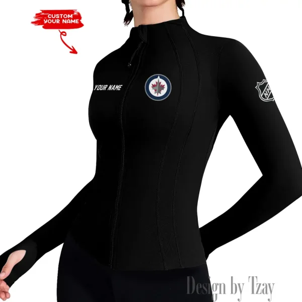 Winnipeg Jets Women Athletic Jackets Cottony-Soft Full Zip Slim Fit Workout Running Jacket 2025 SPTWAJ096 - Image 5