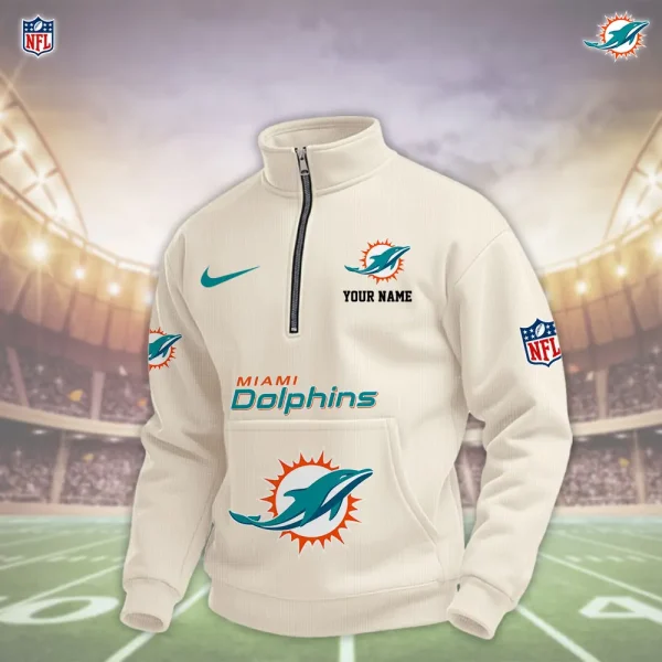 Miami Dolphins Pullover Half Zipper - Image 3