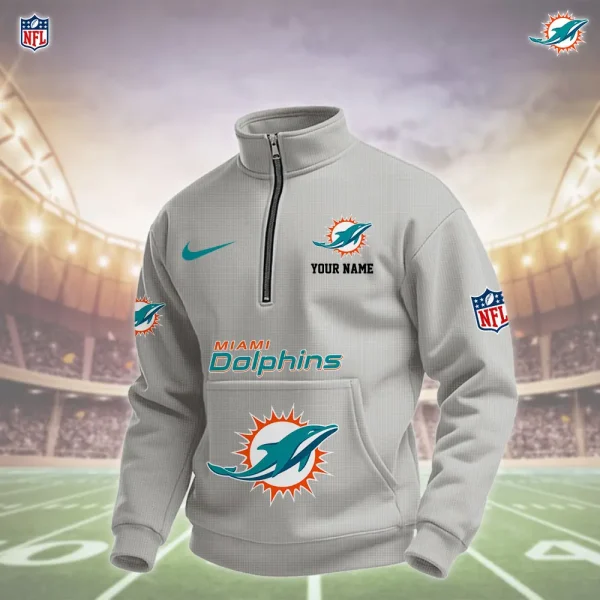 Miami Dolphins Pullover Half Zipper - Image 4