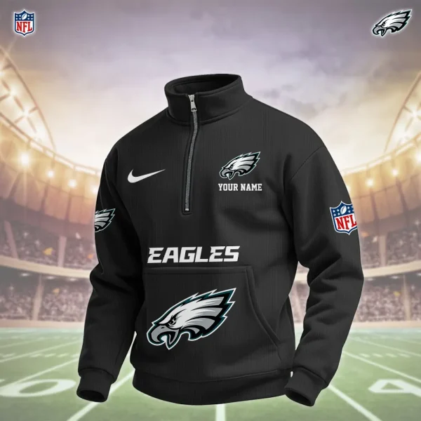 Philadelphia Eagles Pullover Half Zipper - Image 6