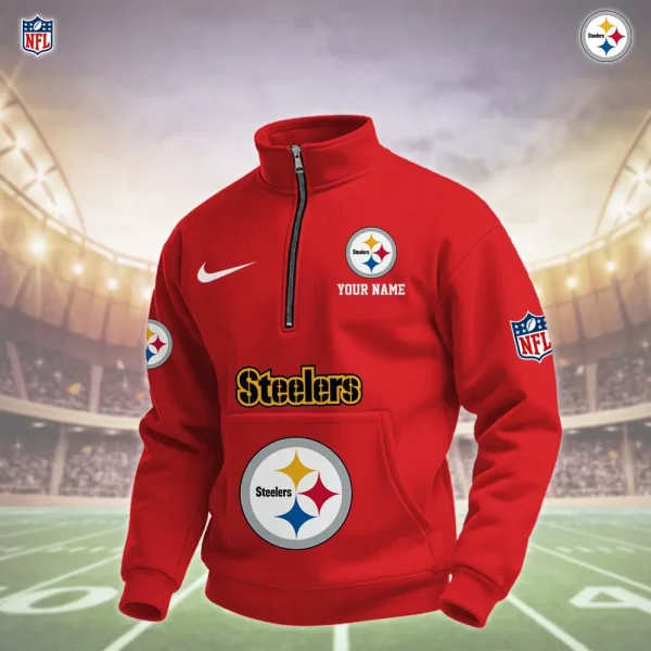 Pittsburgh Steelers Pullover Half Zipper - Image 7