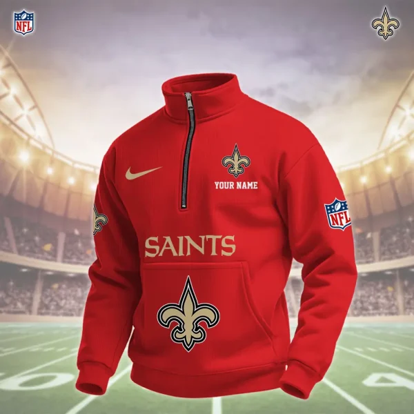 New Orleans Saints Pullover Half Zipper - Image 7