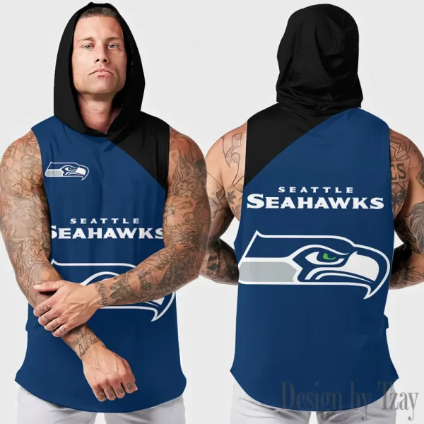 Seattle Seahawks Sleeveless Pullover Hoodie Trending 2025 AZHTT274