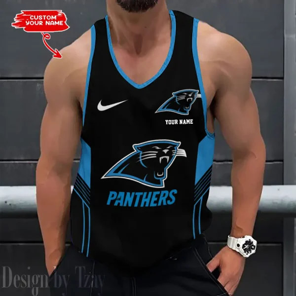 Carolina Panthers 3D Printed Sleeveless Sport Tank Top Shirt New Style 2025 AZTTS143