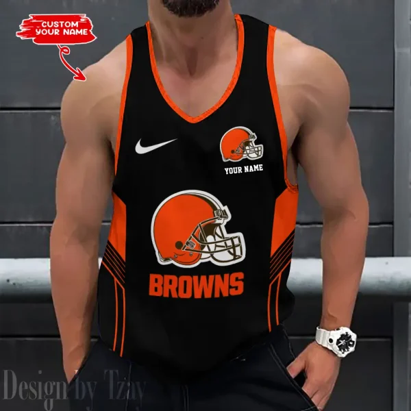 Cleveland Browns 3D Printed Sleeveless Sport Tank Top Shirt New Style 2025 AZTTS146