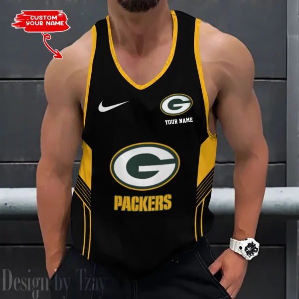 Green Bay Packers 3D Printed Sleeveless Sport Tank Top Shirt New Style 2025 AZTTS150