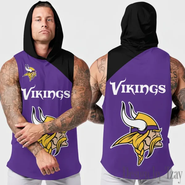 Minnesota Vikings Sleeveless Pullover Hoodie Trending 2025 AZHTT282