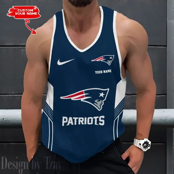 New England Patriots 3D Printed Sleeveless Sport Tank Top Shirt New Style 2025 AZTTS160