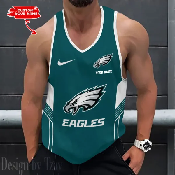 Philadelphia Eagles 3D Printed Sleeveless Sport Tank Top Shirt New Style 2025 AZTTS164