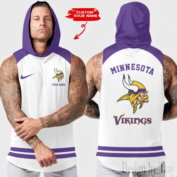 Minnesota Vikings Sleeveless Pullover Hoodie Trending 2025 AZHTT256