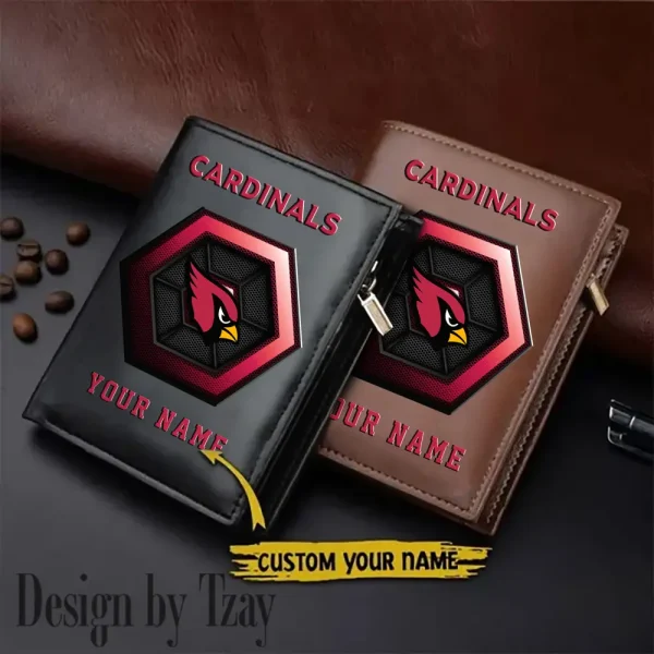 Arizona Cardinals Small Rectangular Leather Wallet Style 2025 SPTLVW481