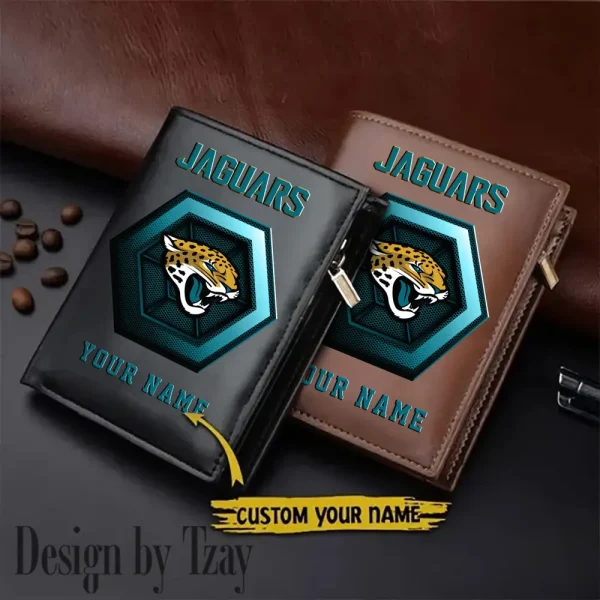 Jacksonville Jaguars Small Rectangular Leather Wallet Style 2025 SPTLVW495