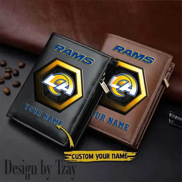 Los Angeles Rams Small Rectangular Leather Wallet Style 2025 SPTLVW499