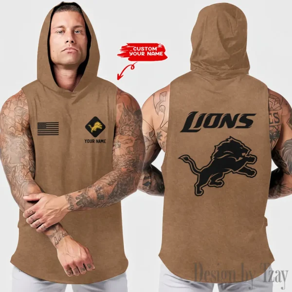 Detroit Lions Sleeveless Pullover Hoodie Trending 2025 AZHTT306