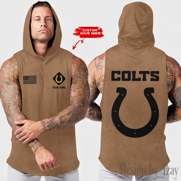 Indianapolis Colts Sleeveless Pullover Hoodie Trending 2025 AZHTT316