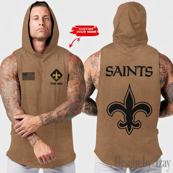 New Orleans Saints Sleeveless Pullover Hoodie Trending 2025 AZHTT320