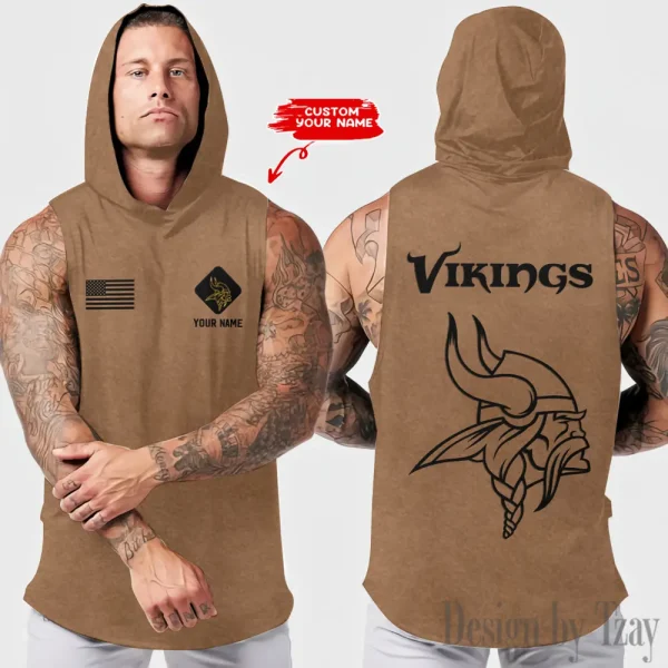 Minnesota Vikings Sleeveless Pullover Hoodie Trending 2025 AZHTT321