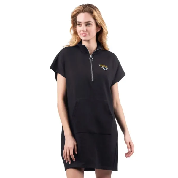 NFL Jacksonville Jaguars Women Quarter Zip Shirt Dress