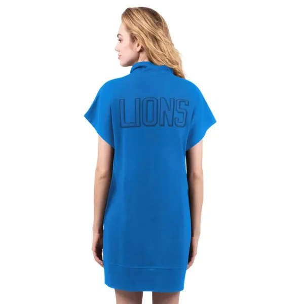NFL Detroit Lions Women Quarter Zip Shirt Dress - Image 2