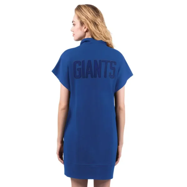 NFL New York Giants Women Quarter Zip Shirt Dress - Image 2
