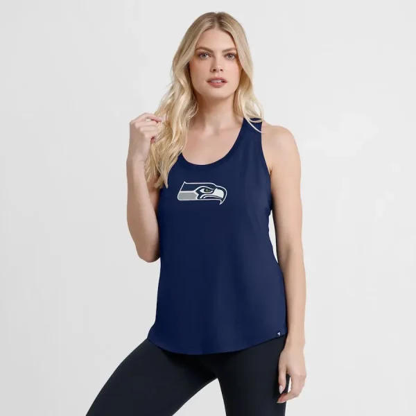 Seattle Seahawks Fanatics Women's Iron Fan Tank Top - Image 3
